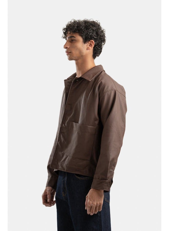 ASTK Cropped Leather Jacket - Image 2